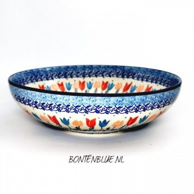 B91 Bunzlau Serveer schaal L Ø 22,5 cm decor 2598X