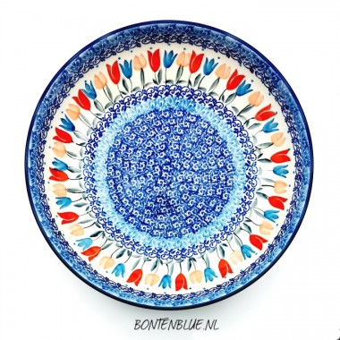 B91 Bunzlau Serveer schaal L Ø 22,5 cm decor 2598X B91 Bunzlau Serveer schaal L Ø 22,5 cm decor 2598X