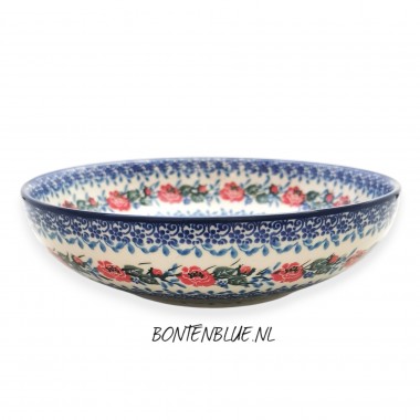 B91 Bunzlau Serveer schaal L Ø 22,5 cm decor 3214X English Rose