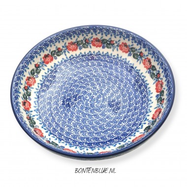 B91 Bunzlau Serveer schaal L Ø 22,5 cm decor 3214X English Rose B91 Bunzlau Serveer schaal L Ø 22,5 cm decor 3214X English Rose