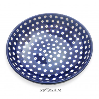 B91 Bunzlau Serveer schaal L Ø 22,5 cm decor 70AX Blue Eyes