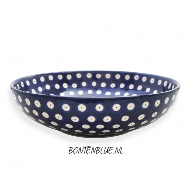 B91 Bunzlau Serveer schaal L Ø 22,5 cm decor 70AX Blue Eyes
