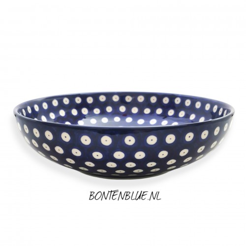 B91 Bunzlau Serveer schaal L Ø 22,5 cm decor 70AX Blue Eyes
