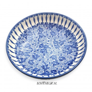 B91 Bunzlau Serveer schaal L Ø 22,5 cm decor 