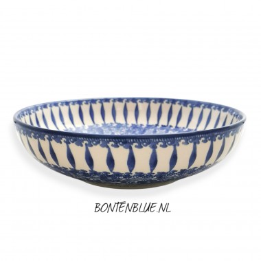 B91 Bunzlau Serveer schaal L Ø 22,5 cm decor 