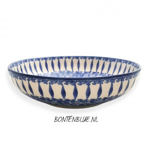 B91 Bunzlau Serveer schaal L Ø 22,5 cm decor 