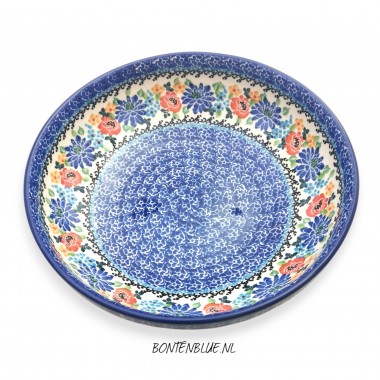 B91 Bunzlau Serveer schaal L Ø 22,5 cm decor 