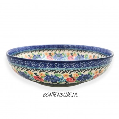 B91 Bunzlau Serveer schaal L Ø 22,5 cm decor 