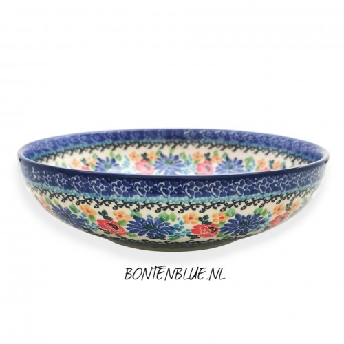 B91 Bunzlau Serveer schaal L Ø 22,5 cm decor 