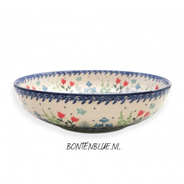 B91 Bunzlau Serveer schaal L Ø 22,5 cm decor 