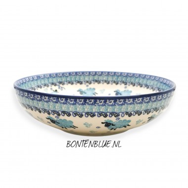 B91 Bunzlau Serveer schaal L Ø 22,5 cm decor 