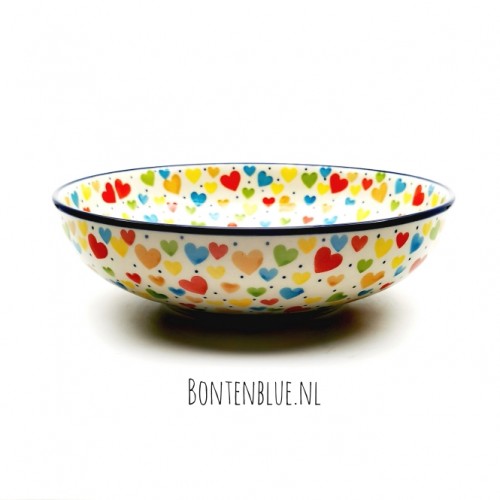 B91 Bunzlau Serving bowl L Ø 22,5 cm decor Unikat 4833X