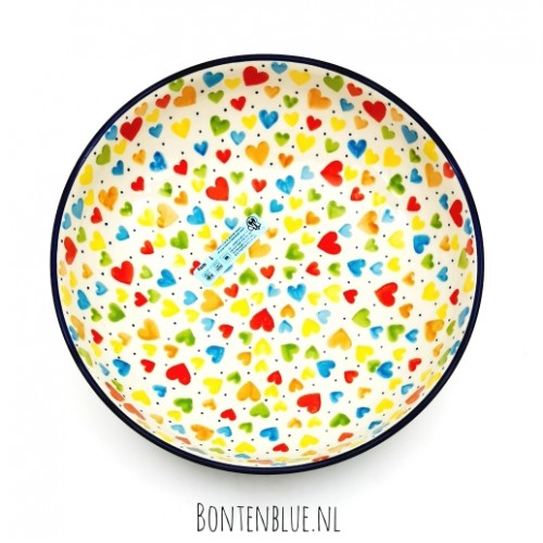 B91 Bunzlau Serving bowl L Ø 22,5 cm decor Unikat 4833X