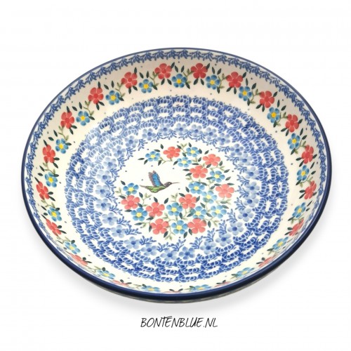 B91 Bunzlau Serveer schaal L Ø 22,5 cm decor 