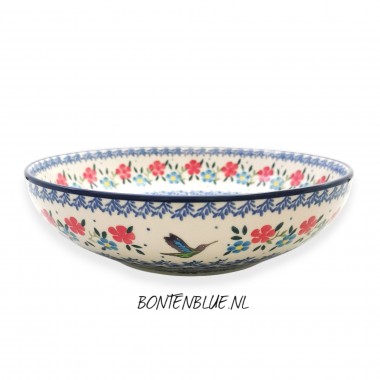 B91 Bunzlau Serveer schaal L Ø 22,5 cm decor 