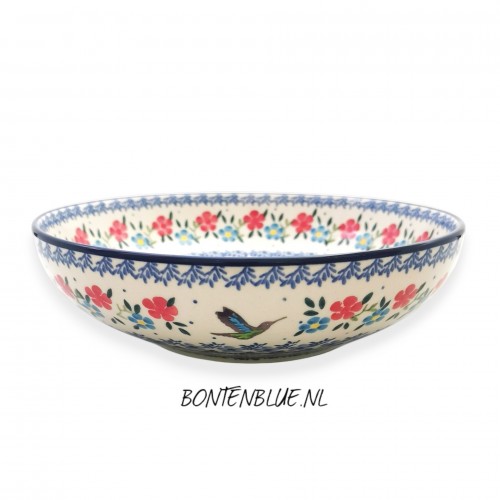 B91 Bunzlau Serveer schaal L Ø 22,5 cm decor 