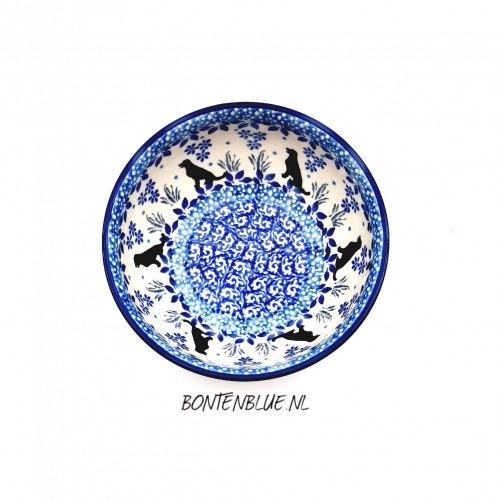 B92 Bunzlau Rice bowl S Ø 12 cm decor 2856X dog