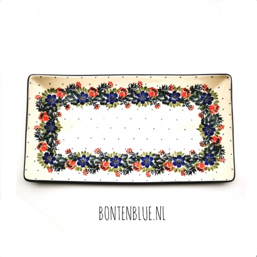 C26 Bunzlau Sushi serving dish L 16,5 cm x 30,0 cm decor 1535X Ballerina