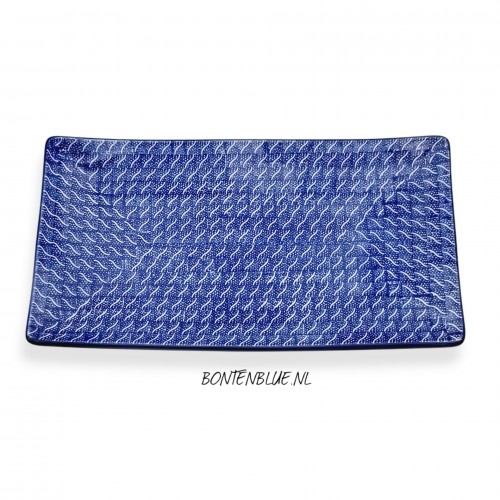 C26 Bunzlau Sushi serveerschaal L 16,5 cm x 30,0 cm decor 2964X