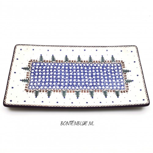 C26 Bunzlau Sushi serving dish L 16,5 cm x 30,0 cm decor 340X Kerst