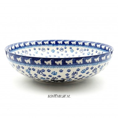 C36 Bunzlau Serveerschaal XL Ø 27,0 cm decor 1771X Zwarte Poes