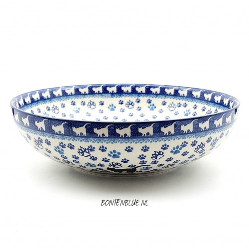 C36 Bunzlau Serveerschaal XL Ø 27,0 cm decor 1771X Zwarte Poes