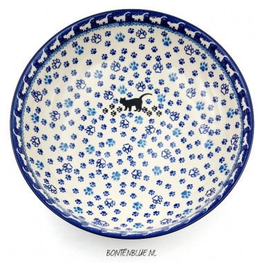 C36 Bunzlau Serveerschaal XL Ø 27,0 cm decor 1771X Zwarte Poes C36 Bunzlau Serveerschaal XL Ø 27,0 cm decor 1771X Zwarte Poes