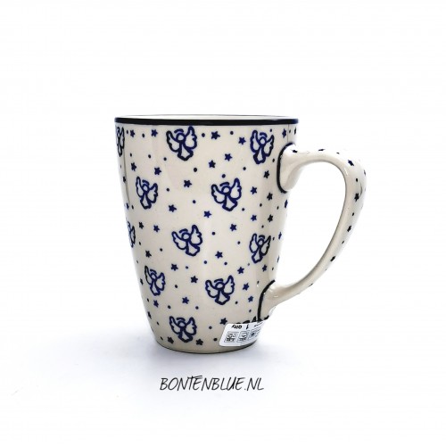 D05 Bunzlau Mug with ear 300  ml decor 1411X Kerst