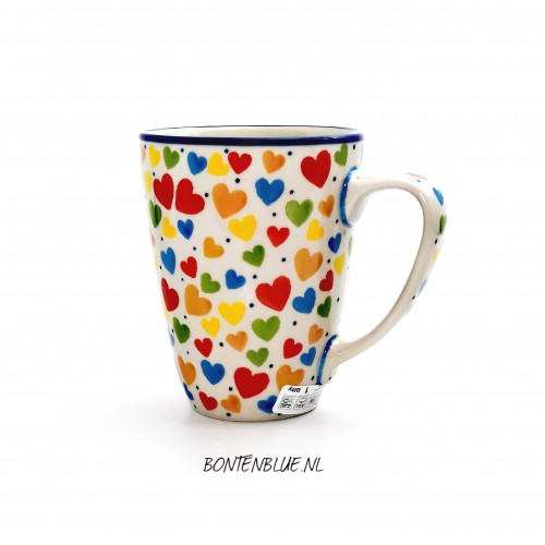 D05 Bunzlau Mug with ear 300 ml decor Unikat 4833X