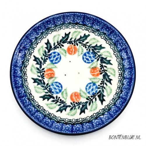 D21 Bunzlau Cake plate Ø 12.3 cm decor 1258X Kerst D21 Bunzlau Cake plate Ø 12.3 cm decor 1258X Kerst