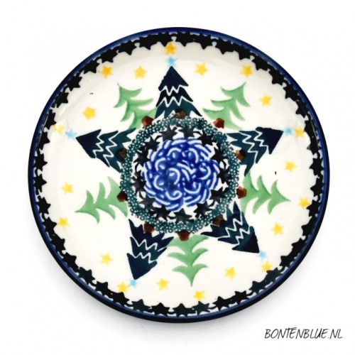 D21 Bunzlau Cake bordje Ø 12.3 cm decor 1284X Kerst