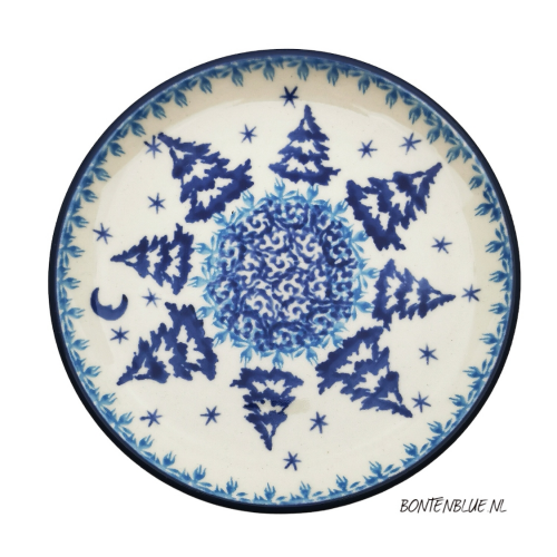 D21 Bunzlau Cake bordje Ø 12.3 cm decor 2824X Kerst