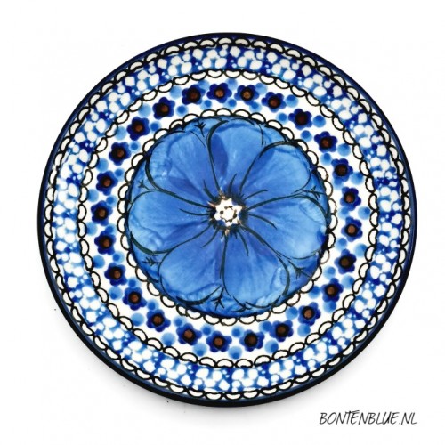 D21 Bunzlau Cake bordje Ø 12.3 cm decor Unikat 408X Poppy