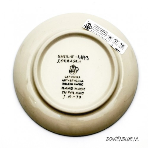 D21 Bunzlau Cake bordje Ø 12.3 cm decor Unikat 4173X Kerst