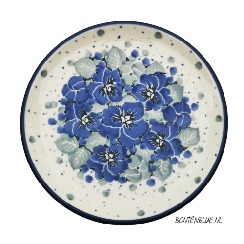 D21 Bunzlau Cake plate Ø 12.3 cm decor Unikat 4826X
