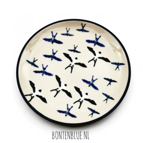 D21 Bunzlau Cake plate Ø 12.3 cm decor Unikat 4832X