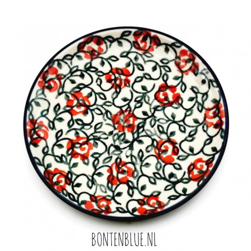 D21 Bunzlau Cake plate Ø 12.3 cm decor Unikat 539X