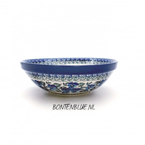 D30 Bunzlau Yoghurt schaaltje L Ø 18 cm decor 2273X Blue Violin