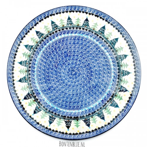 D53 Bunzlau Pizza / Serveerplateau Ø 33 cm decor 1284X Kerst