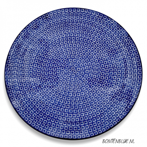 D53 Bunzlau Pizza / Serving plateau Ø 33 cm decor 2253X Blue Diamonts