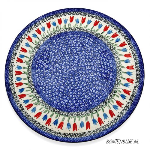 D53 Bunzlau Pizza / Serving plateau Ø 33 cm decor 2599X Tulip Royal
