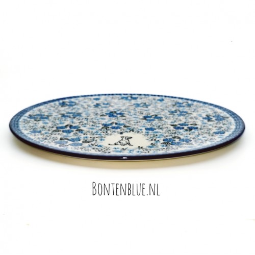 D53 Bunzlau Pizza / Serving plateau Ø 33 cm decor Unikat 4867X