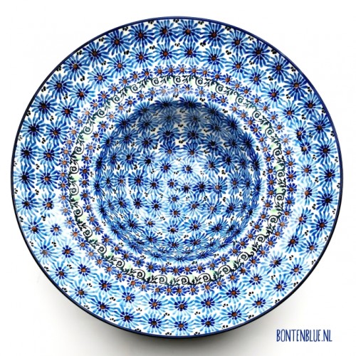 D86 Bunzlau Spaghetti bord Ø 25 cm decor Unikat 4642X