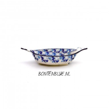 E89 Bunzlau Dubbele Visschaal  decor 2222X Lady