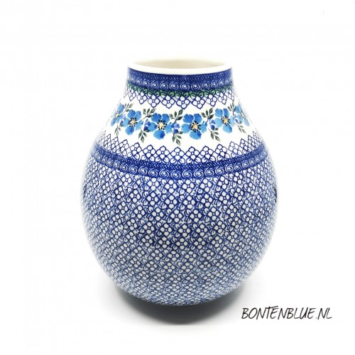 F14 Bunzlau Vase L H 24,5 cm decor 1382 Pansy