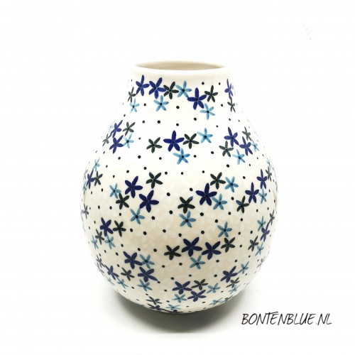 F14 Bunzlau Vase L H 24,5 cm decor 2646