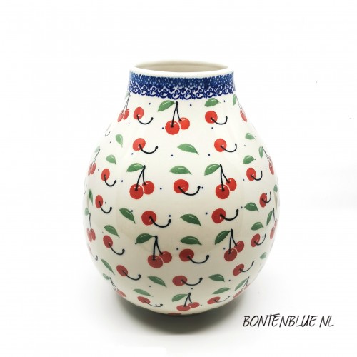 F14 Bunzlau Vase L H 24,5 cm decor 2715 Kers