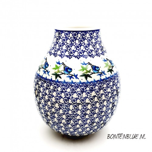 F14 Bunzlau Vase L H 24,5 cm decor 
