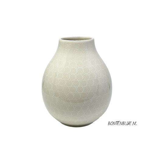 F15 Bunzlau Vase M 19,5 cm decor 2324 White Lace