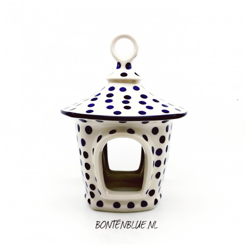 G06 Bunzlau Birdhouse decor 61X Blue Dots